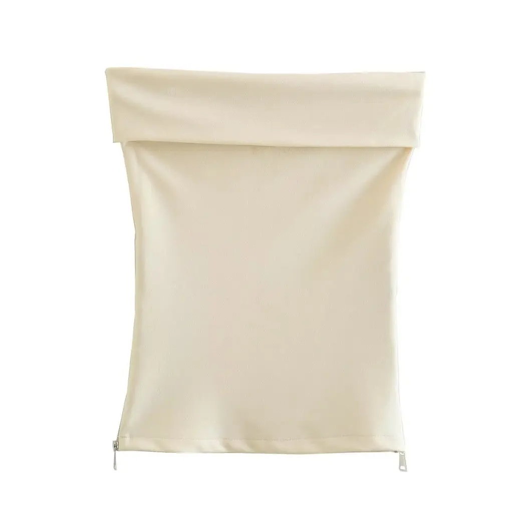 

Women's Y2K2023 Spring Slim Tube Top Solid Color Zipper European American Style B62508 Wholesale Fashion