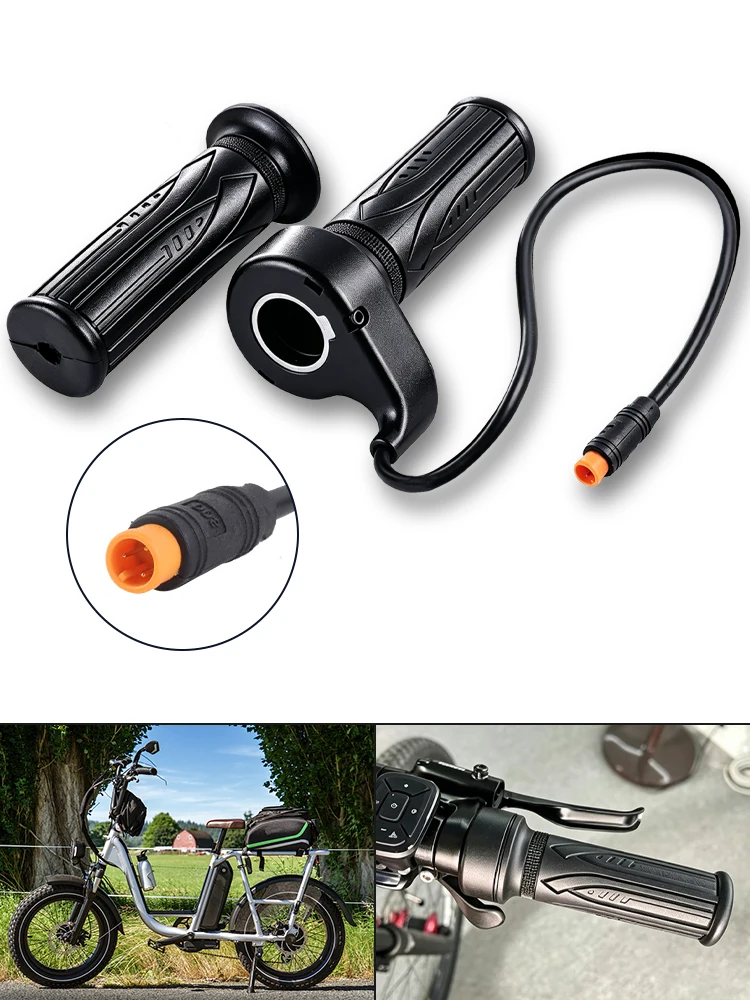 AliExpress FLYPIG Ebike Full Twist Throttle Grips Electric Bicycle Bike Handle Throttle for E-Bike Electric Scooter Ridstar Q20 12V-72V Waterproof