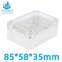 1pcs 85x58x35mm Plastic case Security power supply case Transparent cover Instrument case Outdoor wiring waterproof box