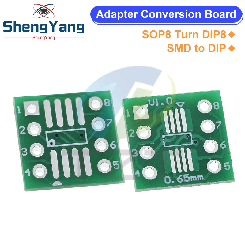 TZT 10PCS SOP8 SO8 SOIC8 TO DIP8 Interposer board pcb Board Adapter Plate New