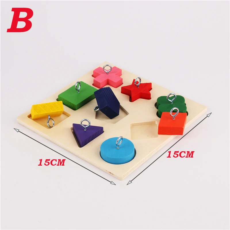 Bird Parrot Toys Wooden Interactive Training Block Puzzle DIY Toy Pet Educational Toys