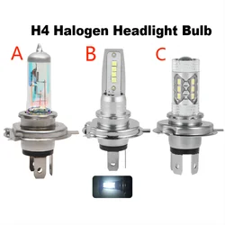 1/2 Pcs H4 Halogen Headlight Bulb for Car Motorcycle H4 Fog Light Far Near Light Bulbs General Purpose Replacement Accessories