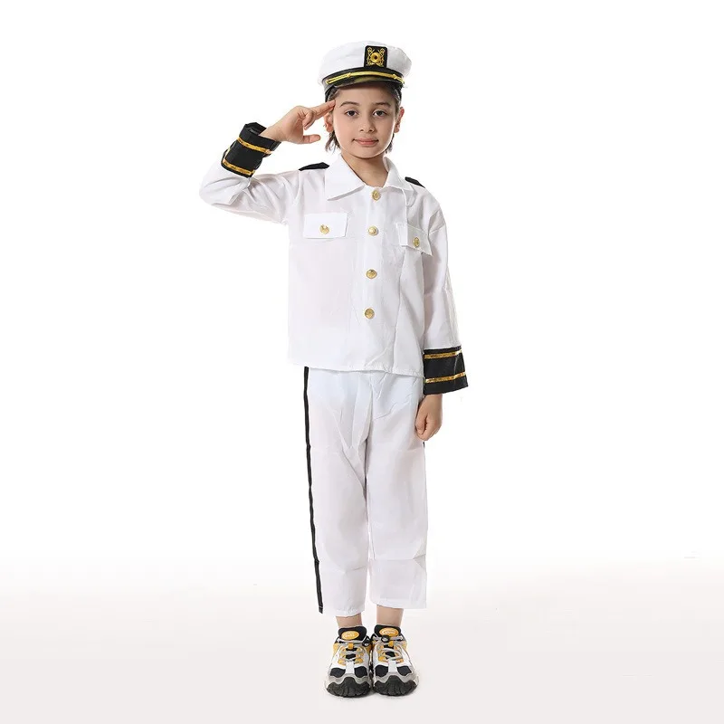 Nuovi costumi Cosplay da marinaio di Halloween per bambini bambini ragazzi ragazze capitano Seaman Mariner festa a tema giochi di ruolo costumi Set