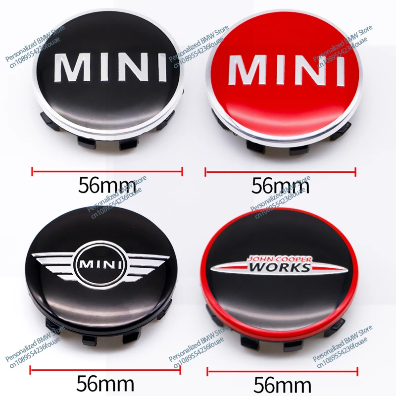 4Pcs 56mm Car Emblems Wheel Center Hub Cap Wheel Badge Cover For BMW MINI S One Countryman R50 R55 R56 R57 R58 R60 R61 Styling