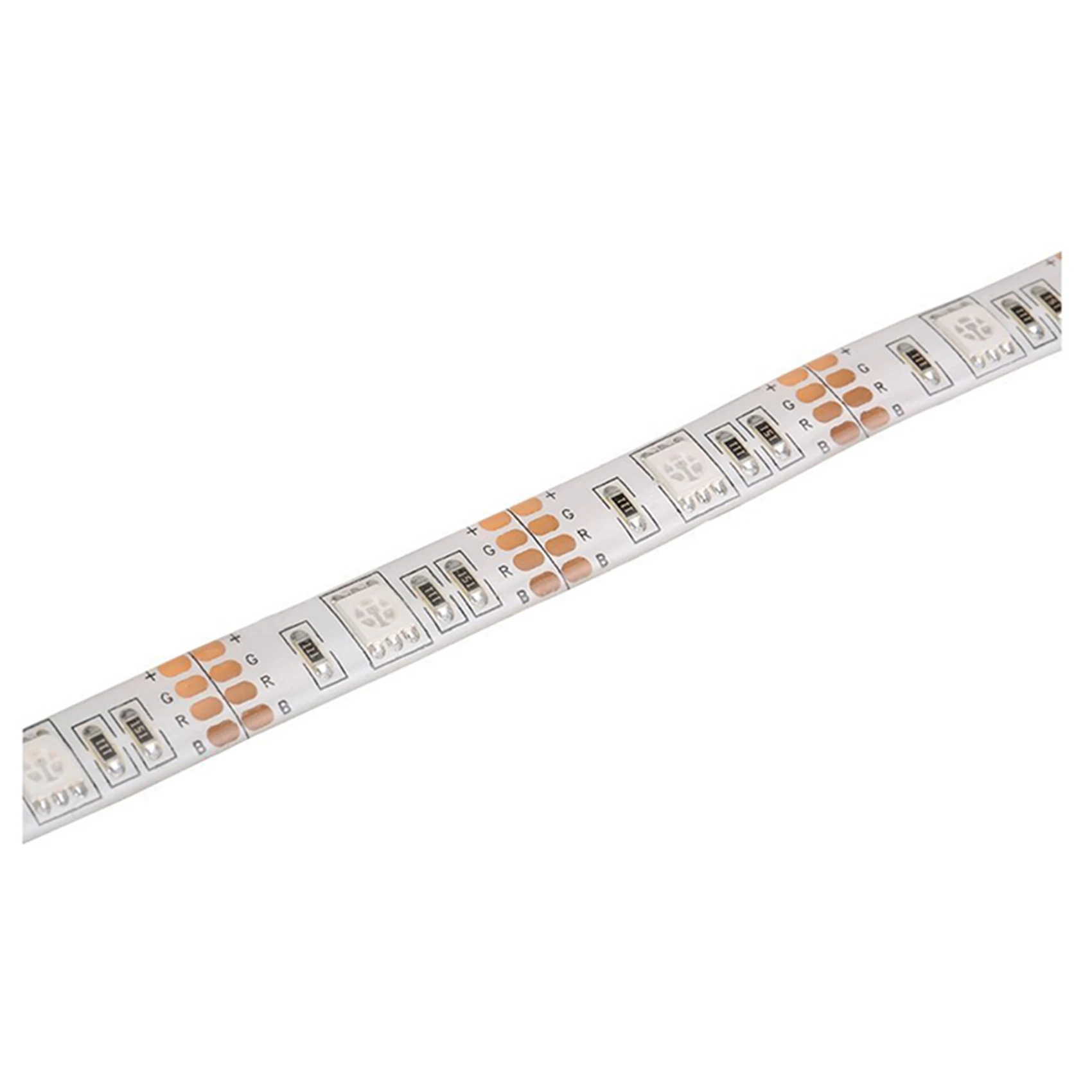 ABUN-2X RGB Strip Lampu LED Fleksibel Tahan Air IP65 15LED DC5V Dengan Pengontrol Bertenaga Baterai, Pita LED (0.5M)