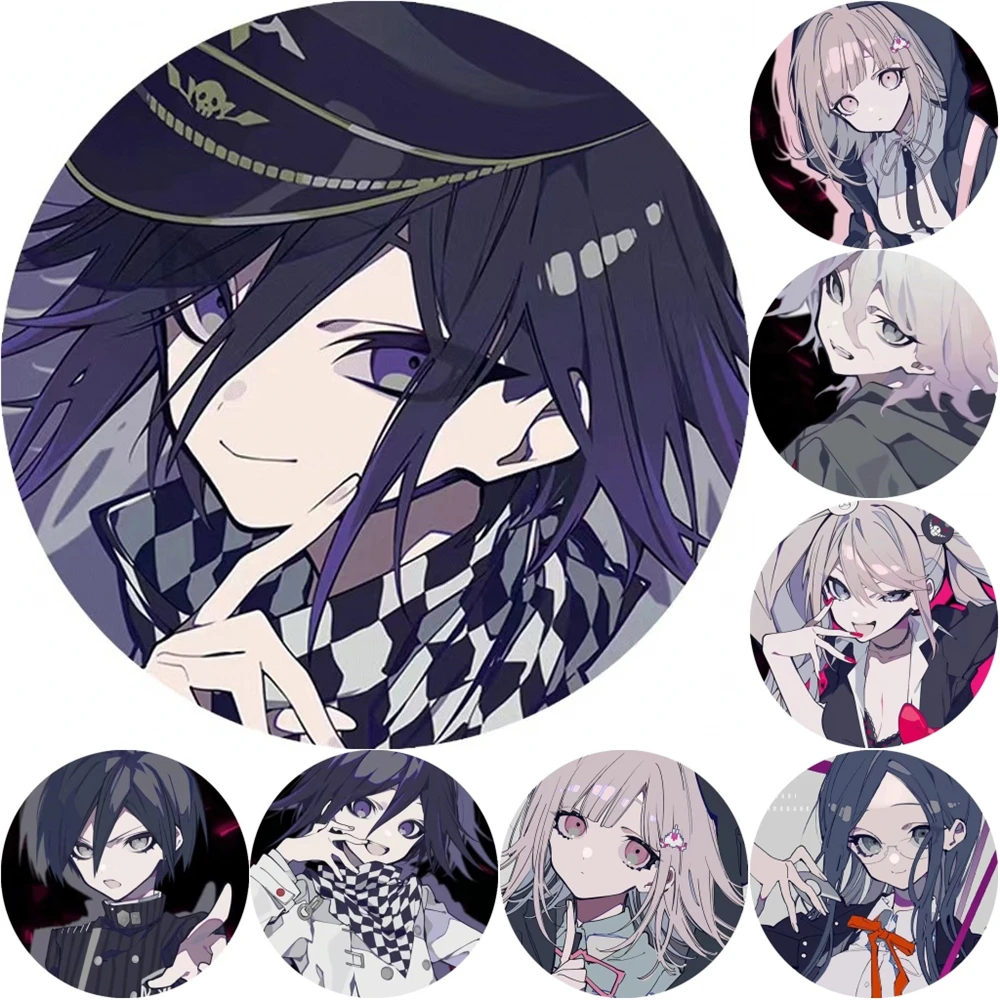 Anime Danganronpa Nagito Komaeda Kaede Akamatsu Enoshima Junko Cosplay Badge Pin SPTE Tinplate Brooch Accessories Prip Xmas Gift