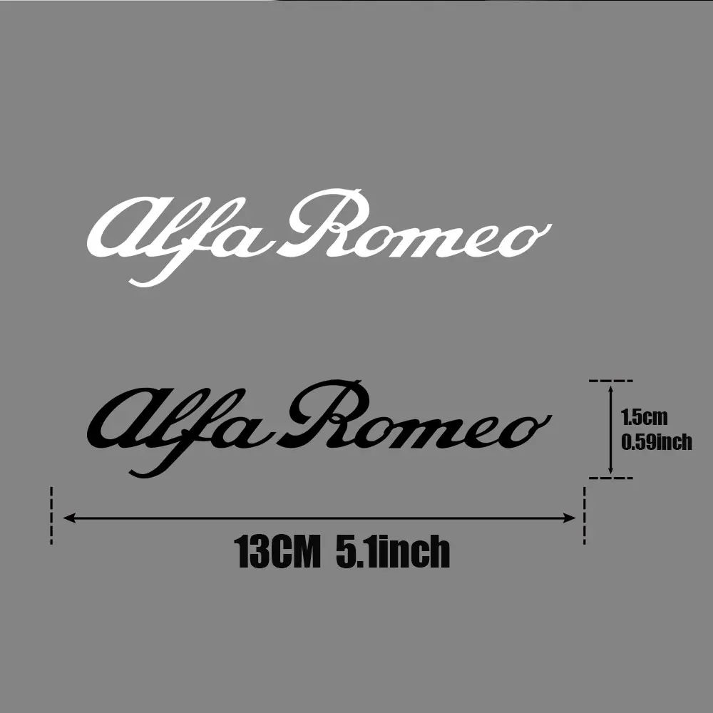 4PCS Black/White Fashion Car Badge Styling Body PVC Stickers Auto Accessories For Alfa Romeo Sportiva Stelvio Giulia Giulietta