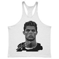 Sports Fitness Vest for Men Outdoor Running Training Cotton Stretch Moisture Wicking Breathable Sleeveless Cross Shaped Vest Top