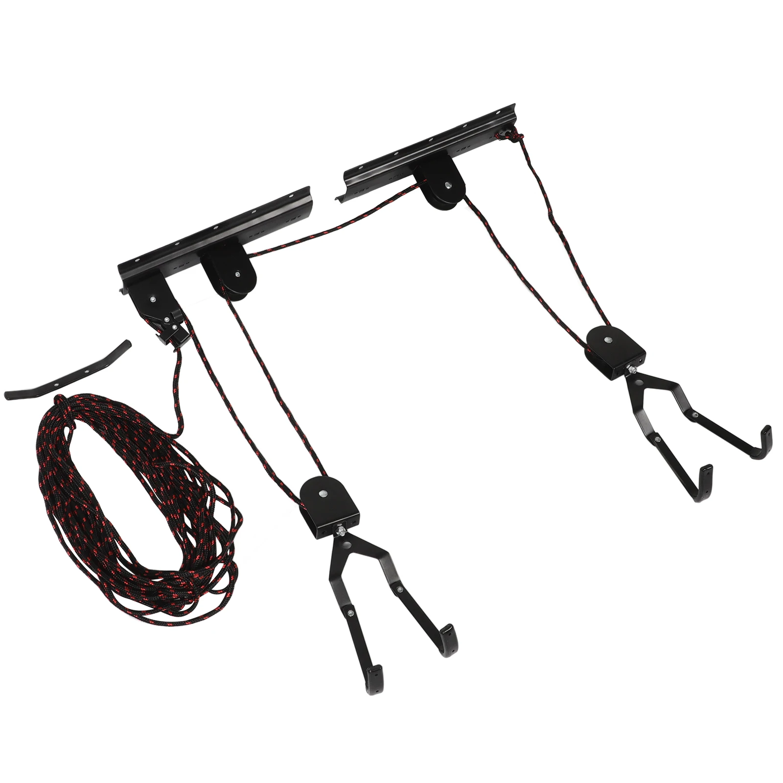 

Bicycle Hoist Wall Mounted Bike Rack Heavy Duty Steel Hooks Garage Ceiling Storage Pulley System Mountain Bicycle Hanger Parking