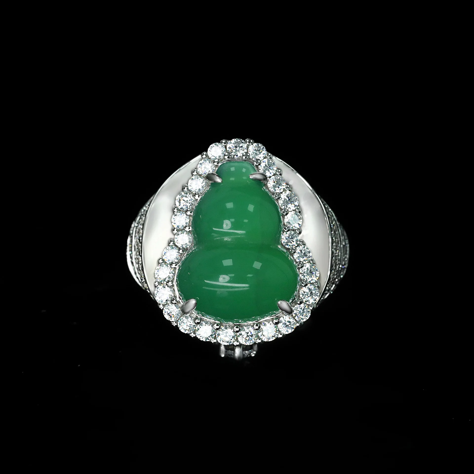 

New S925 Silver Ring, High Carbon Diamond Gourd, New Chinese style, Small and Versatile Jewelry, Women's Ring, Wedding Jewelry