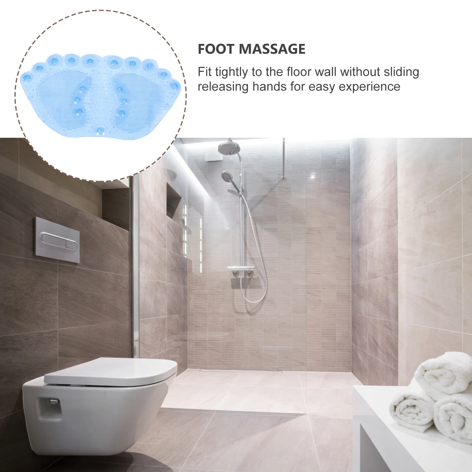 

1 шт., нескользящий коврик для ног из ПВХ, коврик на присоске, противоскользящий коврик для купания для ванной комнаты, сауны, спа, коврик для пола из ПВХ