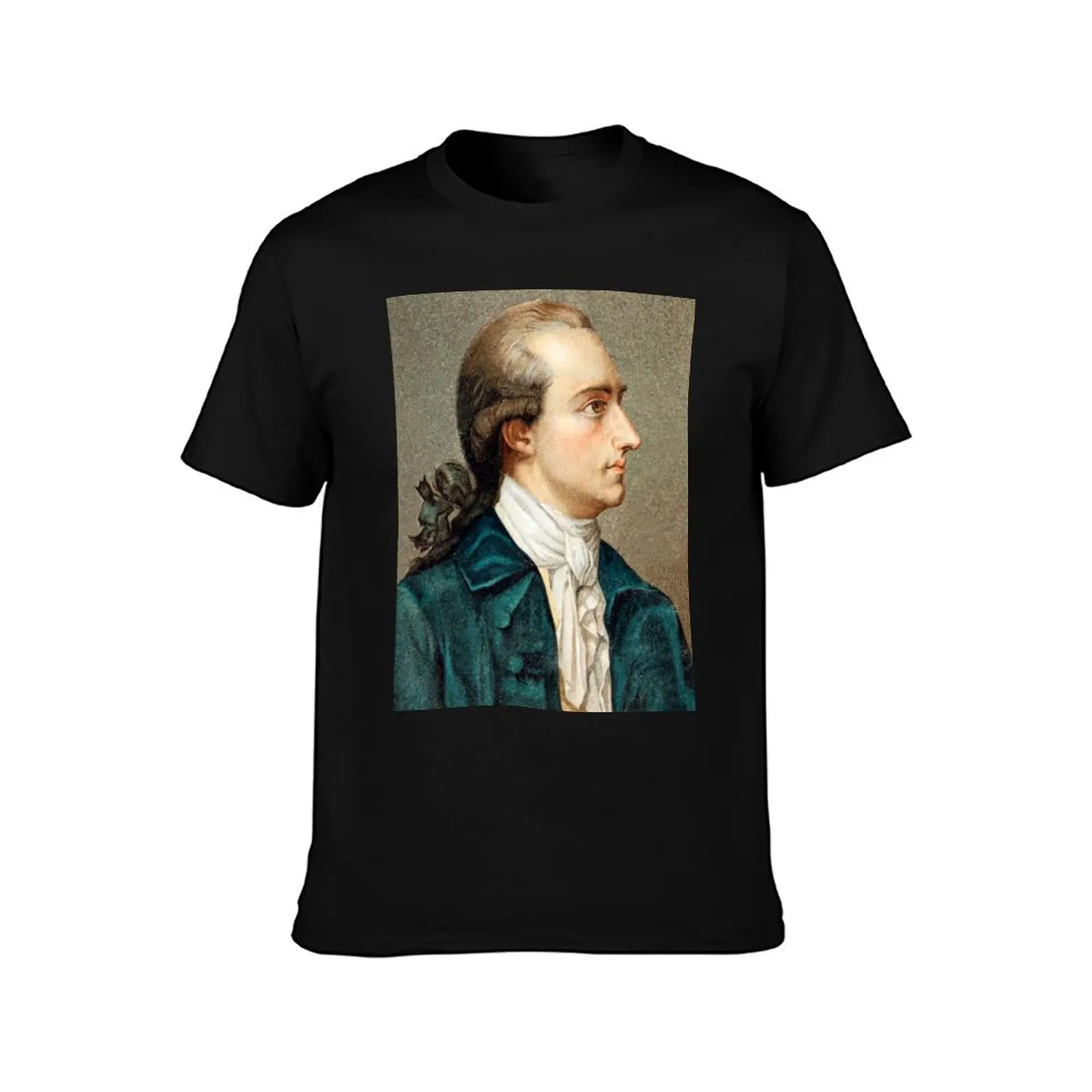 Johann von Goethe, German author (C028/9671) T-Shirt Simple Solid Color Crew Neck Tee T-Shirt