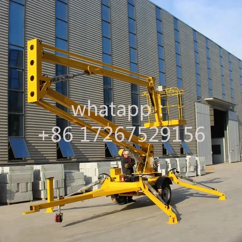 High quality 12m to 24m Aerial Trailer Towable Manlift Tow Behind Boom Man Lift