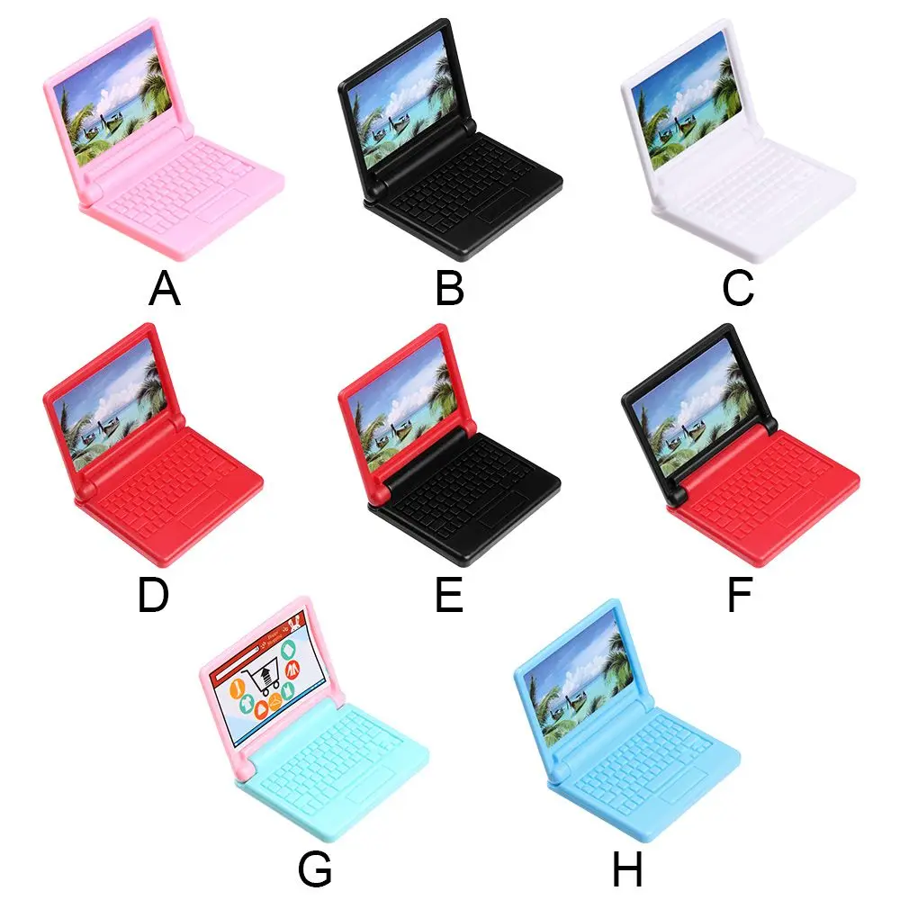 Dollhouse Miniature Modern Computer Foldable For Children Toy Furniture for Dolls Laptop Doll House Decoration Accessories