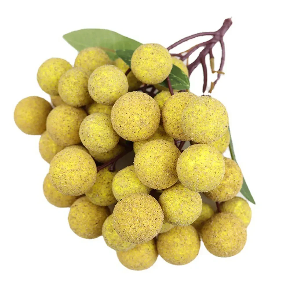 Artificial Fruits Longan Fruit Model Shopwindow Ornament Photo Props Home Decor Fake Fruit For Bookshelf Table Centerpiece