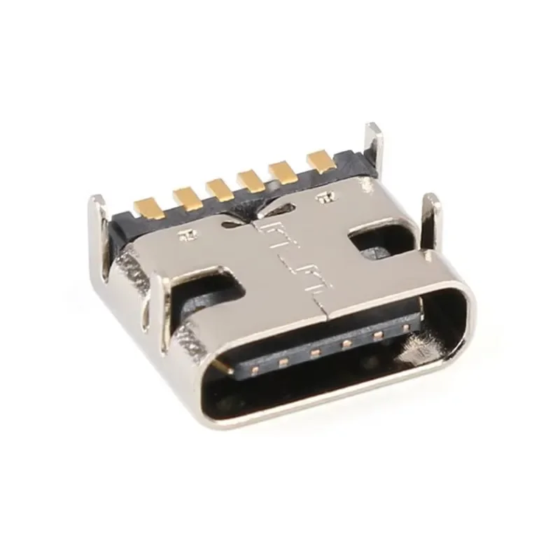 20/10/5pcs 6 Pin SMT Socket Connector Micro USB Type C 3.1 Female Placement SMD DIP For PCB design DIY high current charging