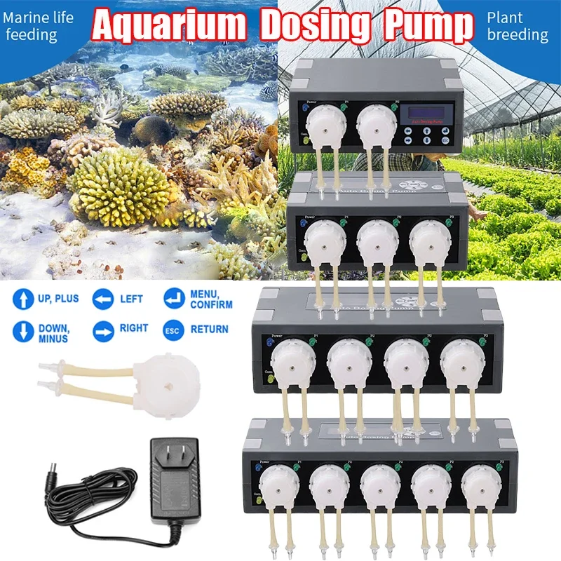 DP-2 DP-5 Automatic Doser Pump Smart Doser Aquarium Dosing Pump for Marine Coral Reef Fish Tank Water Pump Filter Accessoires