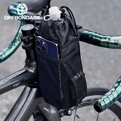 OFFBONDAGE Bike Bottle Holder Cycling Water Bottle Carrier Pouch Insulated Kettle MTB Road Bicycle Handlebar Bag Accessories
