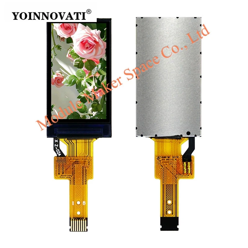 1.08 inch TFT LCD Display Module NV3001, 128*220 Resolution, SPI Interface, 8-Pin Header, IPS Full View, Bar Screen