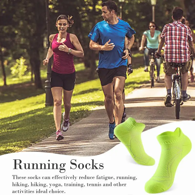 Athletic Running Socks Anti-Blister Comfort Ankle Socks Breathable Comfort Athletic No Show Socks Low Cut Running & Cotton