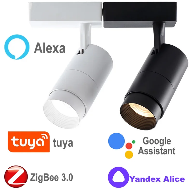 

Zigbee Tuya Hue Smart Led Track Light 2MQTT Alice Assistant Alexa Voice Control Wall Lamp Rail Spot Led Light Home Decoration