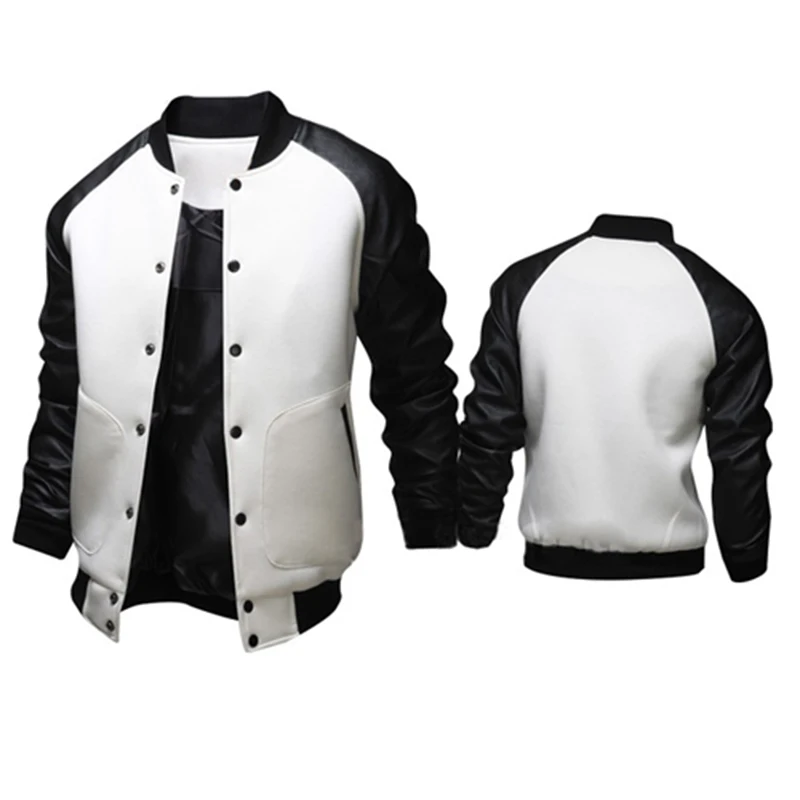 casual hip hop baseball jacket men fashion streetwear Patchwork jacket men chaqueta hombre Anime