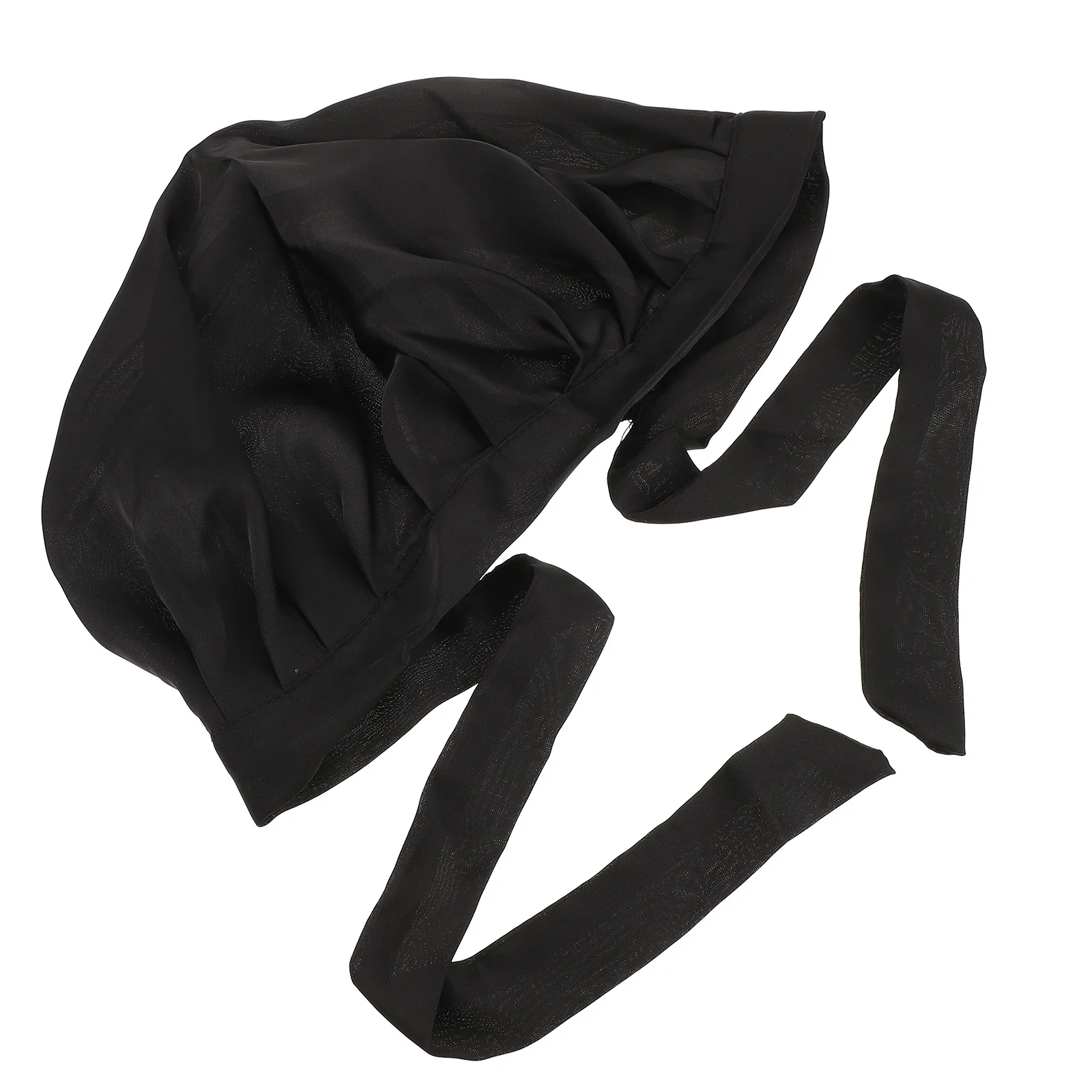 

Imitated Silk Sleeping Hat Elastic Design Housework Ribbon Hair Protective Hat for Women Long Braids Curly Hair