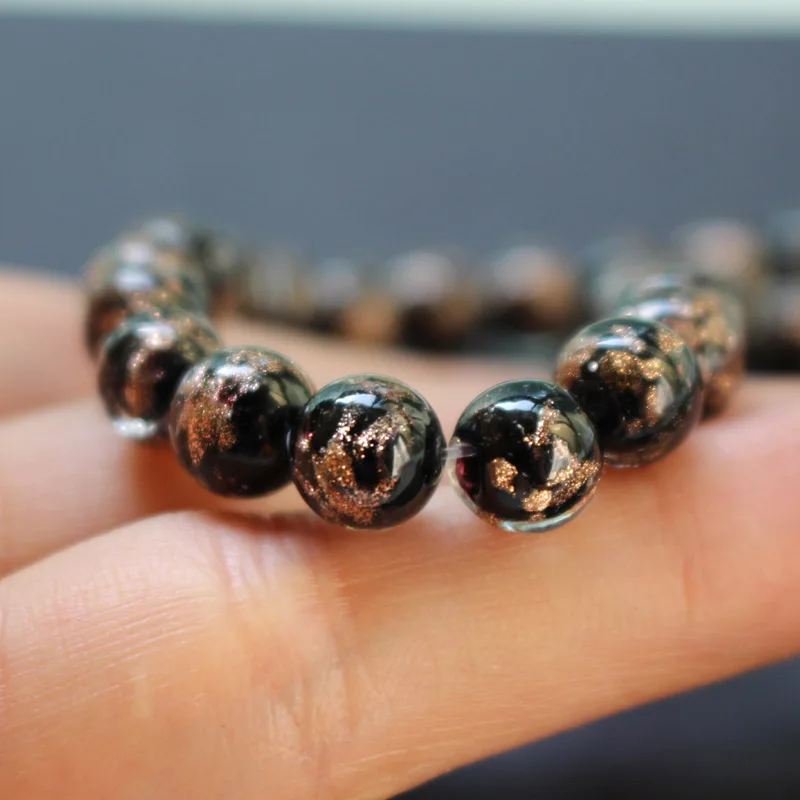 20pcs 8mm Lampwork Glass Beads Round Simply Shinning Sand Multi-color for Bracelet earring necklace Jewelry making Dropshipping