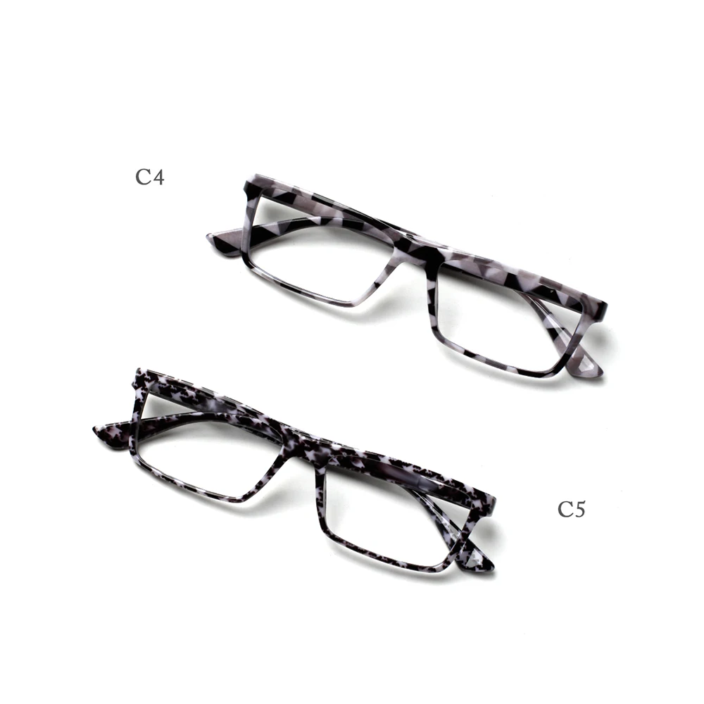 CLASAGA نظارات للقراءة مرنة الربيع المفصلي المطبوعة زهرة مستطيل الإطار الرجال النساء HD وصفة طبية قارئ النظارات 0 ~ + 6.0 #5