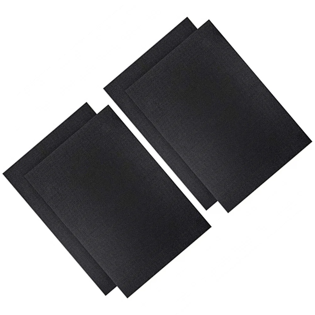 4 قطعة قماش متقاطع الغرز نسيج أسود متين عادي تطريز مادة تطريز يدوية الصنع قماش متقاطع الغرز #5
