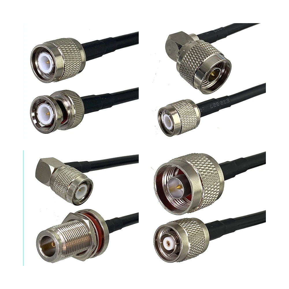 RG58 TNC RP TNC to BNC N SMA Male Plug & Female Jack Connector RF Coaxial Jumper Pigtail Cable Wire Terminals 6inch~20M