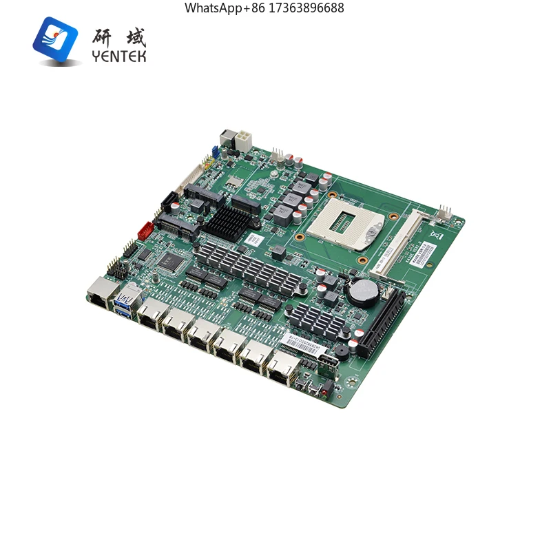 PGA 946 Socket Haswell 4th Gen I3 I5 I7 ITX New Firewall Motherboard DDR3 6 LAN Mini-PCIe PCIe X8 SIM