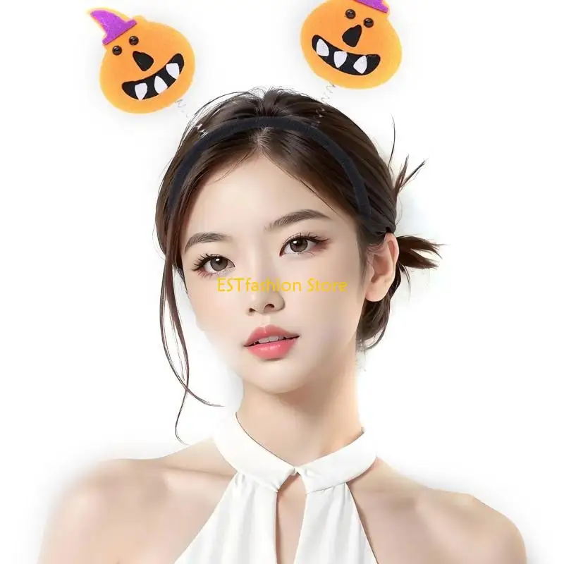 

Y5GC Gothic Headband Pumpkin/Witch Hair Hoop Kid Halloween Cosplay Costume Prop
