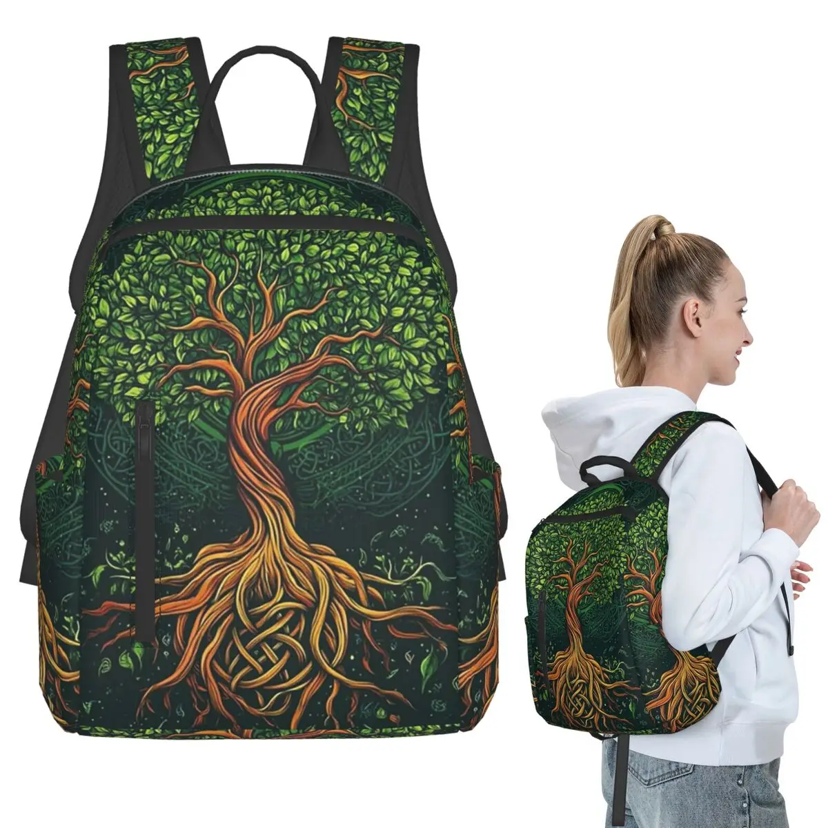 

Biblical World Tree Of Life Backpack Student BookBag Kids School Bag Computer Shoulder Bags Boys Girls