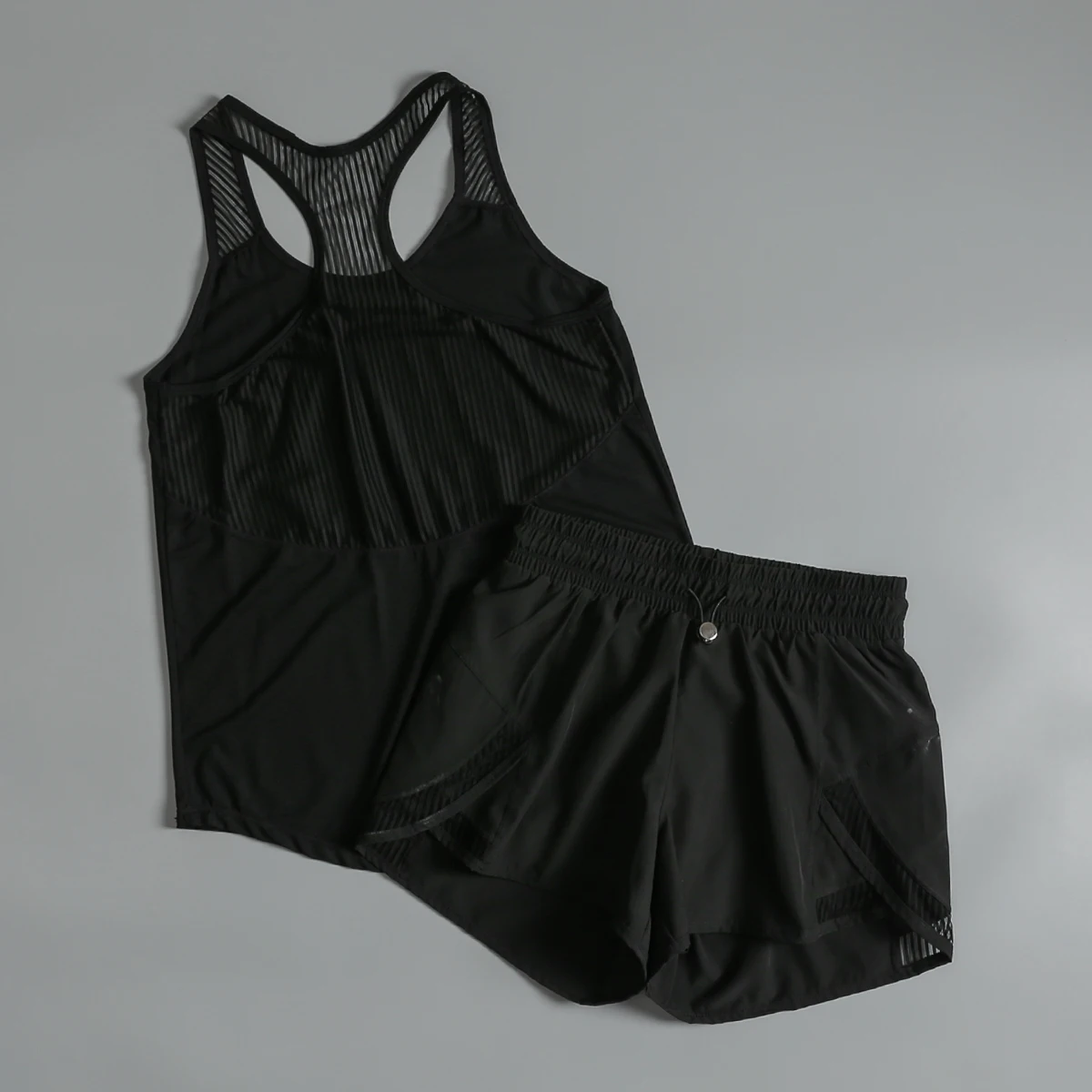 夏の女性用スポーツスーツ、ゆったり、薄手、朝ジョギング、通気性、速乾性、ノースリーブベスト、ヨガエクササイズフィットネススーツ