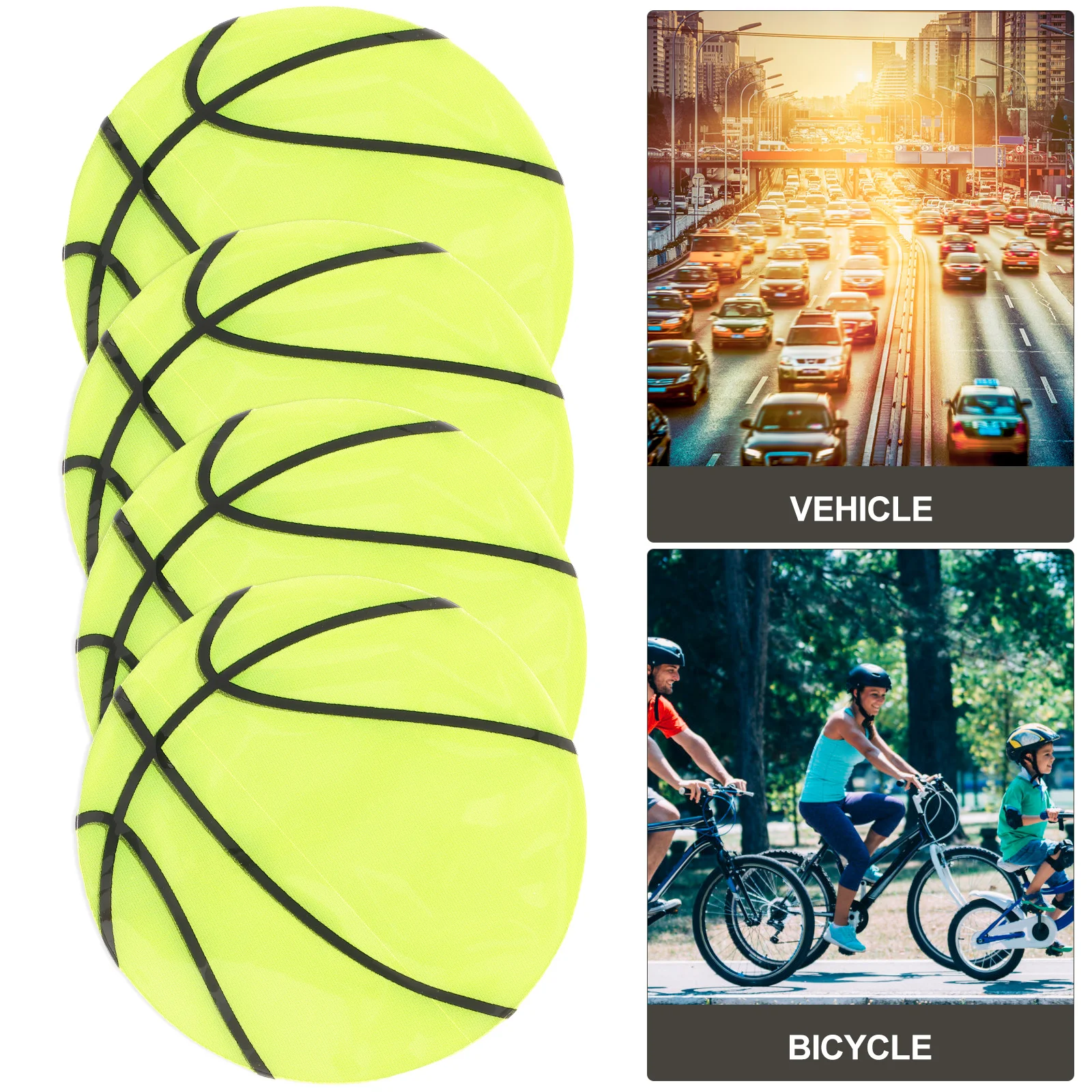 

1 Sheet Reflective Stickers Warning Safety Stickers Car Bike Reflectors Adhesive Decals Anti-Collision Strips Glossy Surface