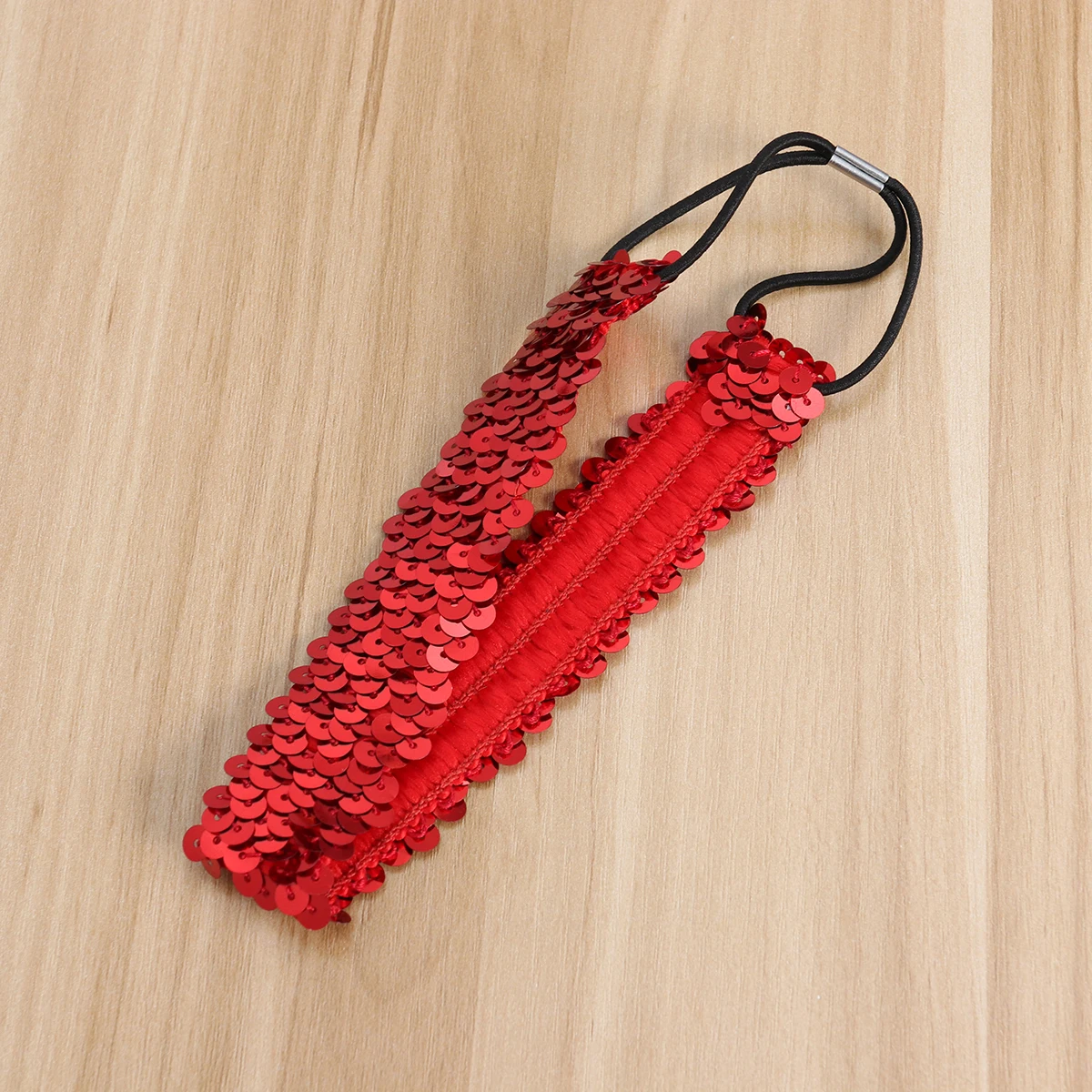 

6Pcs Sequin HairBand Women Shiny Beads Knitted Durable Elegant HairDecoration Prom Party Accessories Gold Long