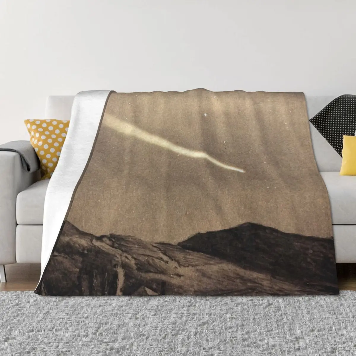 

Halley's Comet, France, 1910 Throw Blanket Luxury Designer Quilt Single Blankets For Baby Blankets