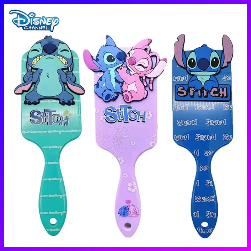 Disney Stitch Combs Cartoon Anime Kawaii Stitch Air Cushion Massage Combs Children Girls Comb Hair Brush Toy Kid Birthday Gifts