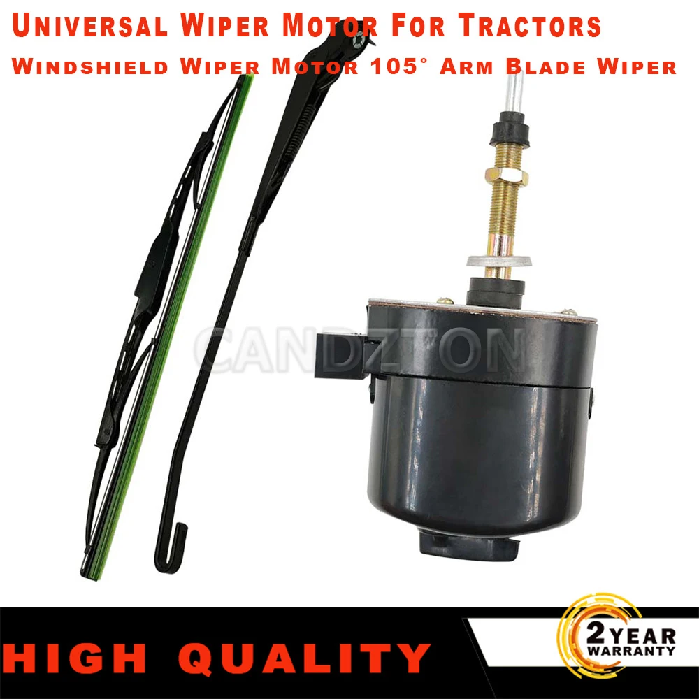 12V Universal Windscreen Wiper Motor 105° with Arm and Blade for Tractor Oldtimer Classic Car