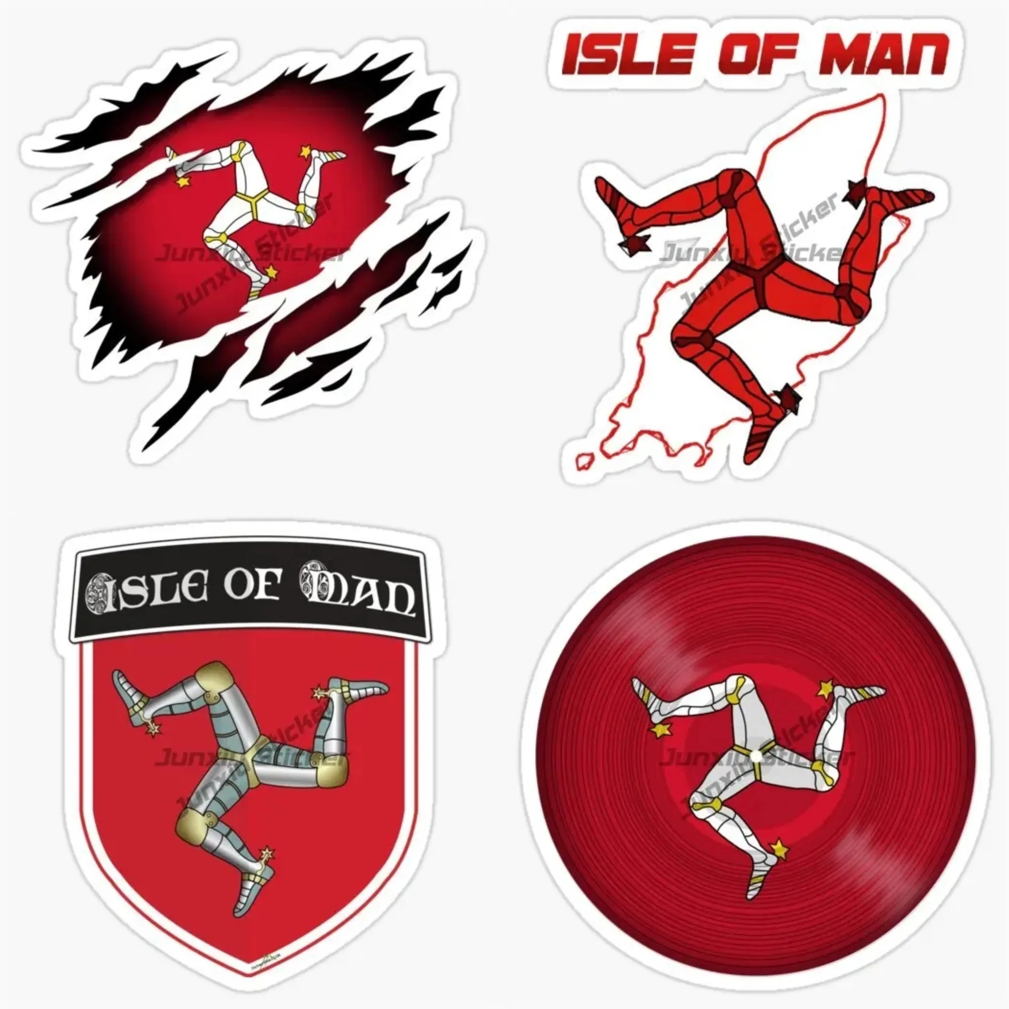 

Isle of Man TT Three Legged Motorcycle Racing Track Vinyl Sticker Car Decal for Bike Truck Scratch Resistant Racing Accessories