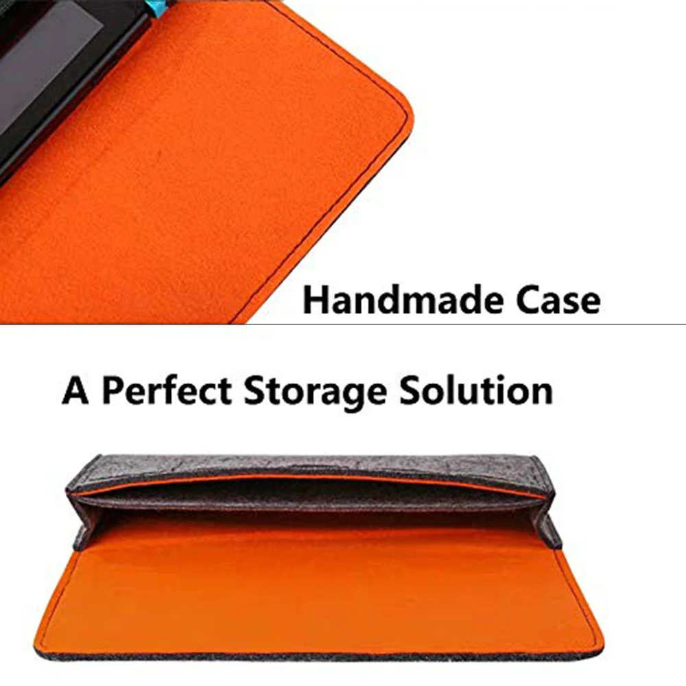 Ultra Slim Felt Pouch Carrying Case Compatible with Nintendo Switch Lite Game Accessories Storage Bag Portable Handheld Case