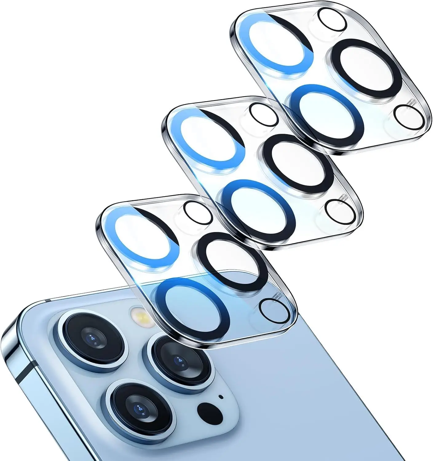 2/4 قطعة 9H لهاتف iPhone 14 Pro/14 ProMax HD طبقة حماية للعدسة