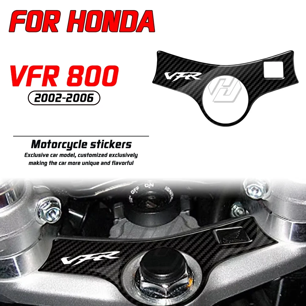 

For Honda VFR 800 2002-2006 Motorcycle Sticker with 3D Carbon Fiber Appearance and Three Yoke Rear Guard Decorative Sticker KIT