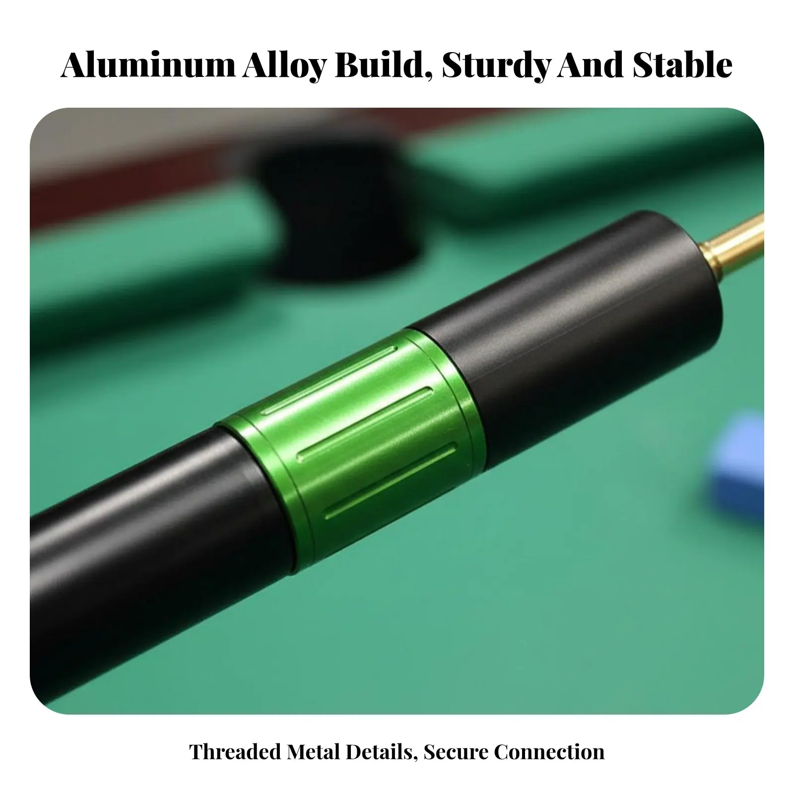 

Удлинитель для снукерного кия с надежным замком, телескопический удлинитель для бильярдного кия, легкое и долговечное бильярдное оборудование