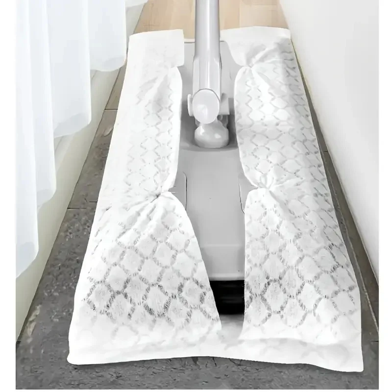 100 Pcs Dust Removal Paper and White Aluminum Pole Mop for Floor Cleaning Flat Dust Mop Dry Wet Multi Surface Floor Cleaner