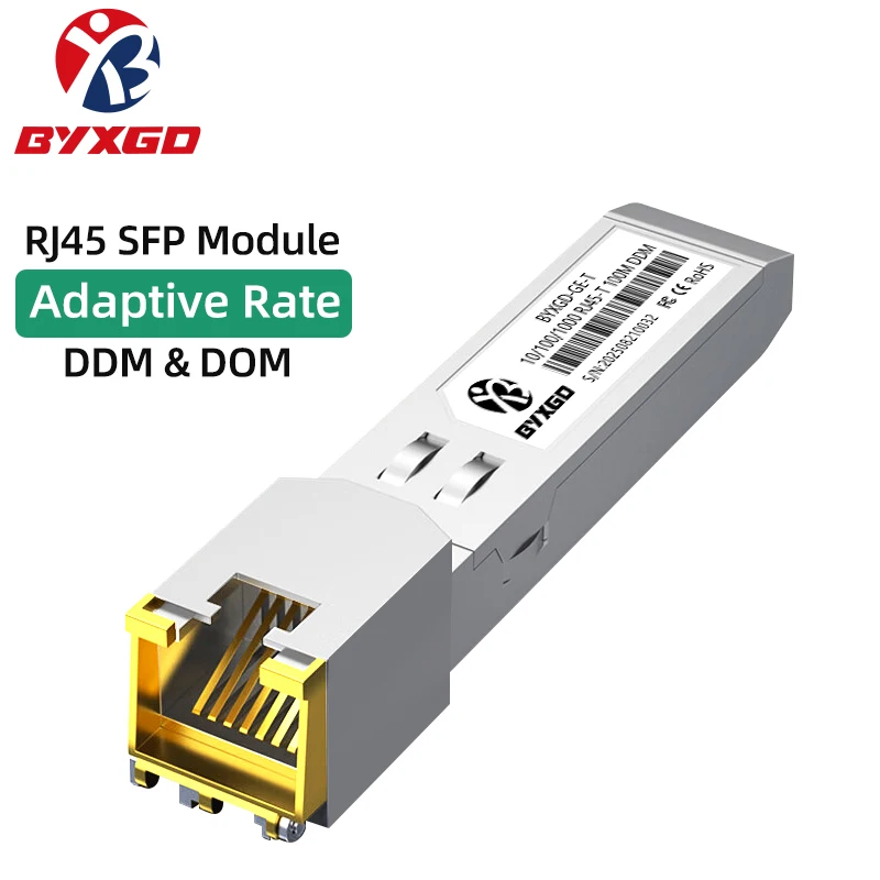 1000BASE-T SFP RJ45 모듈 시스코/주니퍼/델 스위치용 구리 SFP 트랜시버 라우터/서버용 기가비트 멀티 레이트 RJ45 SFP