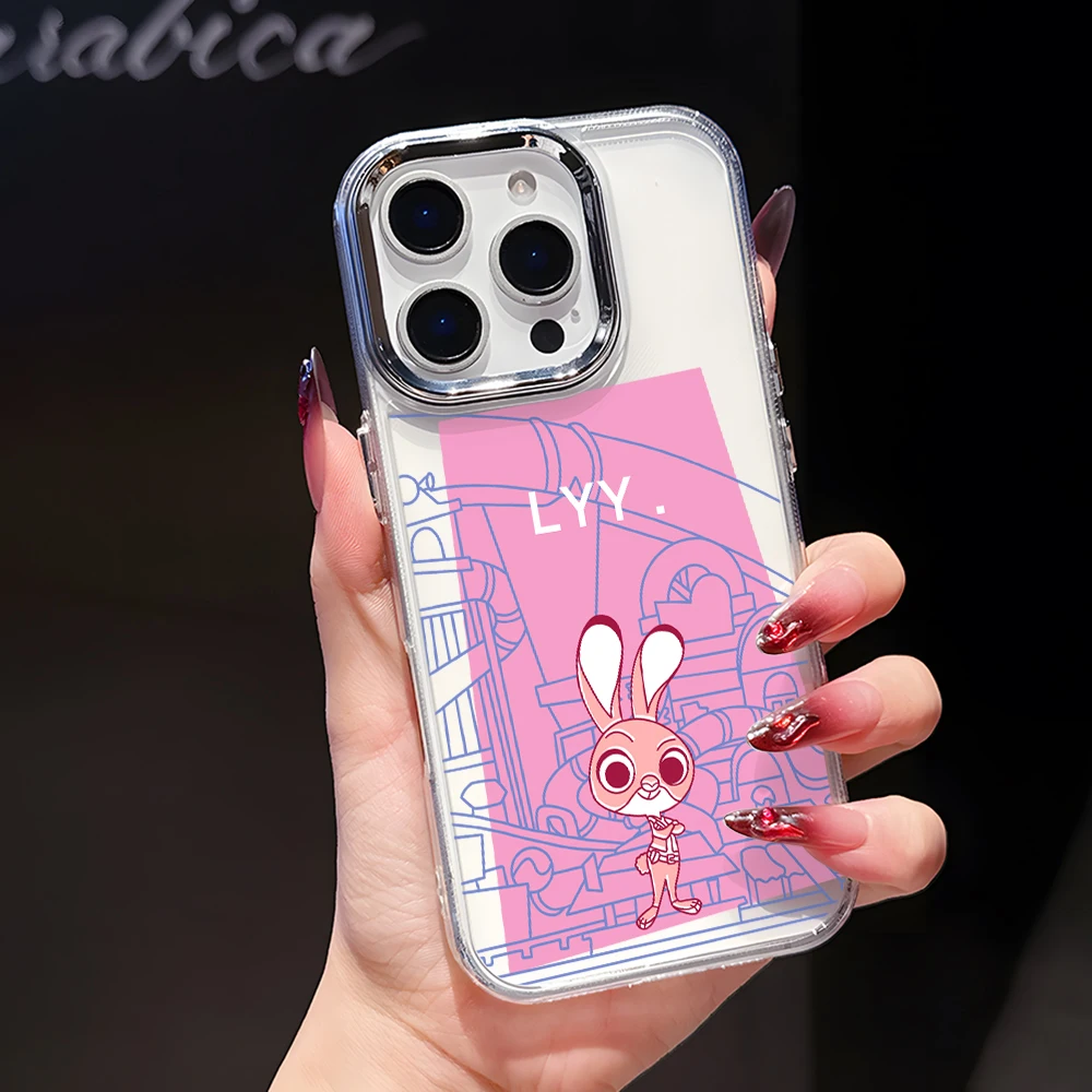 Чехол для телефона Disney Zootopia Judy Nick для OPPO Reno5 Reno6 Reno8 Reno11 Reno12 Reno13 Reno14 T F Pro 4G 5G, прозрачный мягкий чехол