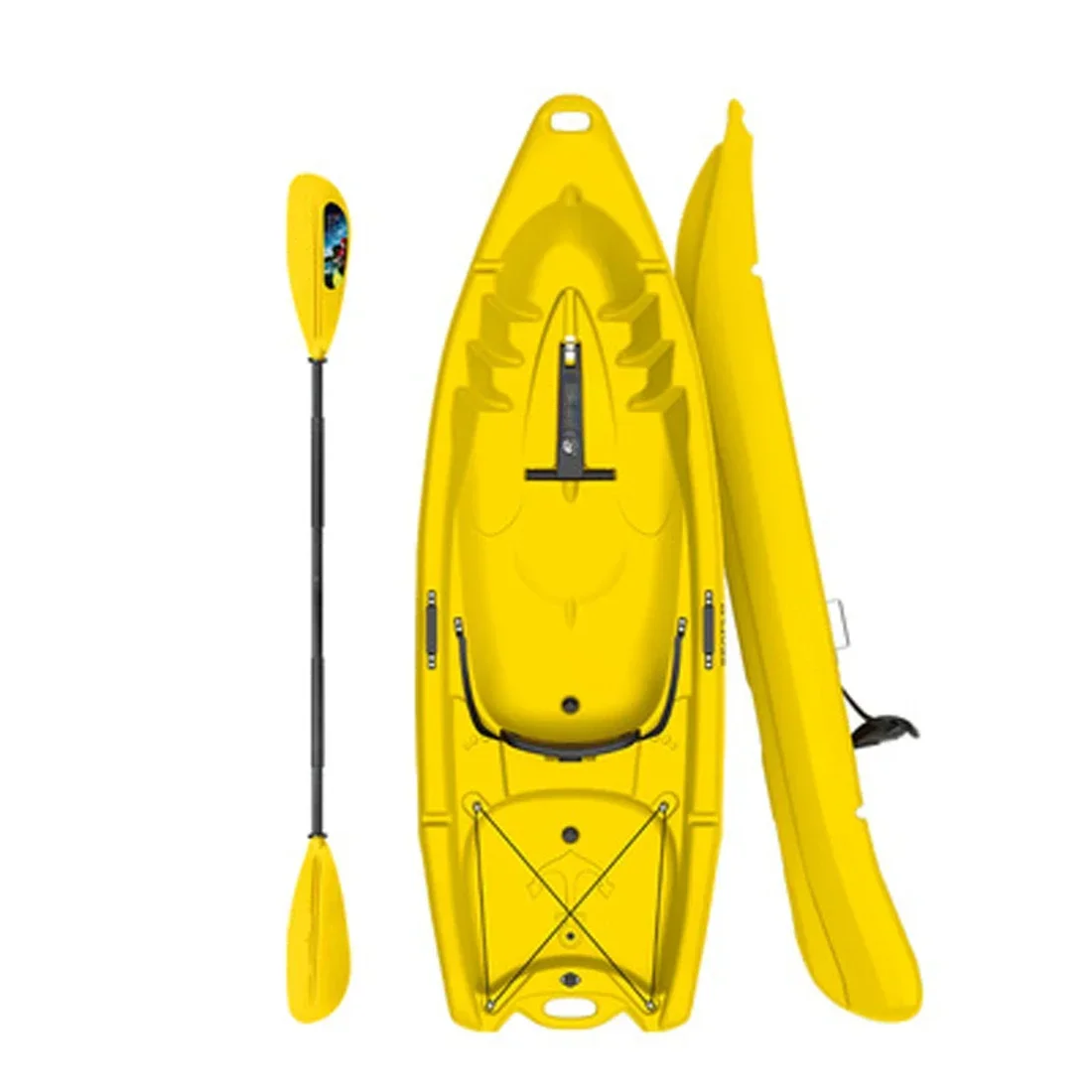 Kayak Doble, Bote Inflable de Goma con Plataforma para Padres e Hijos, Bote de Remo Manual para Parque, Bote de Rafting