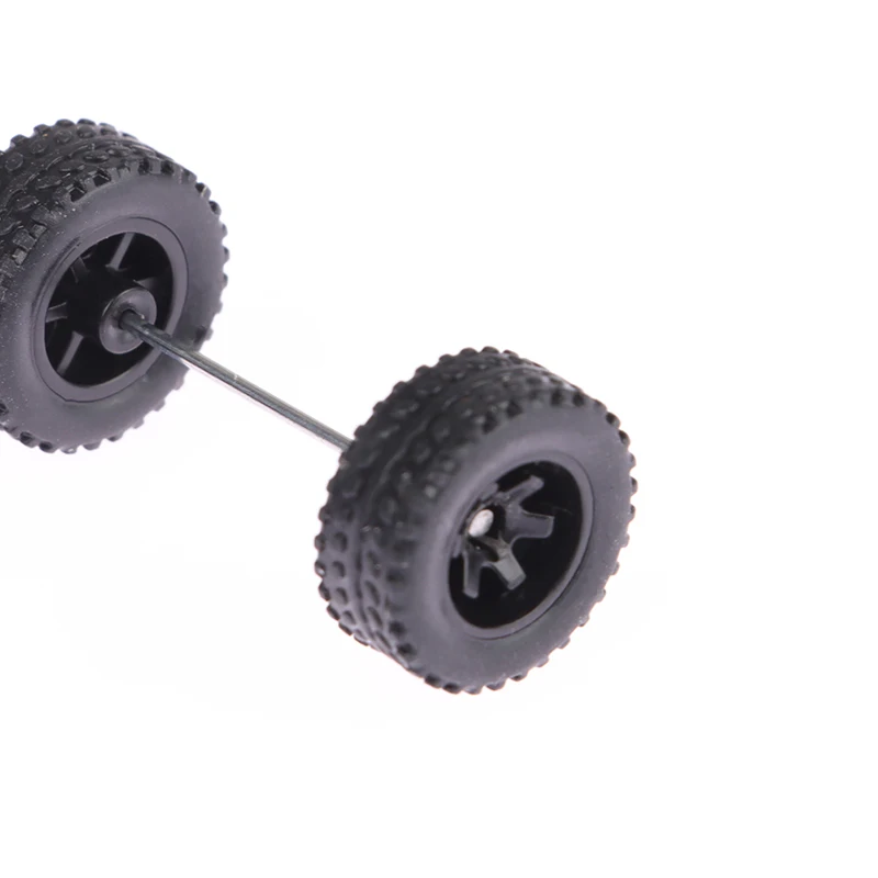 1/64 Model Car Wheels With Rubber Tires 1 Set Plastic Basic Modified Parts For Hotwheels